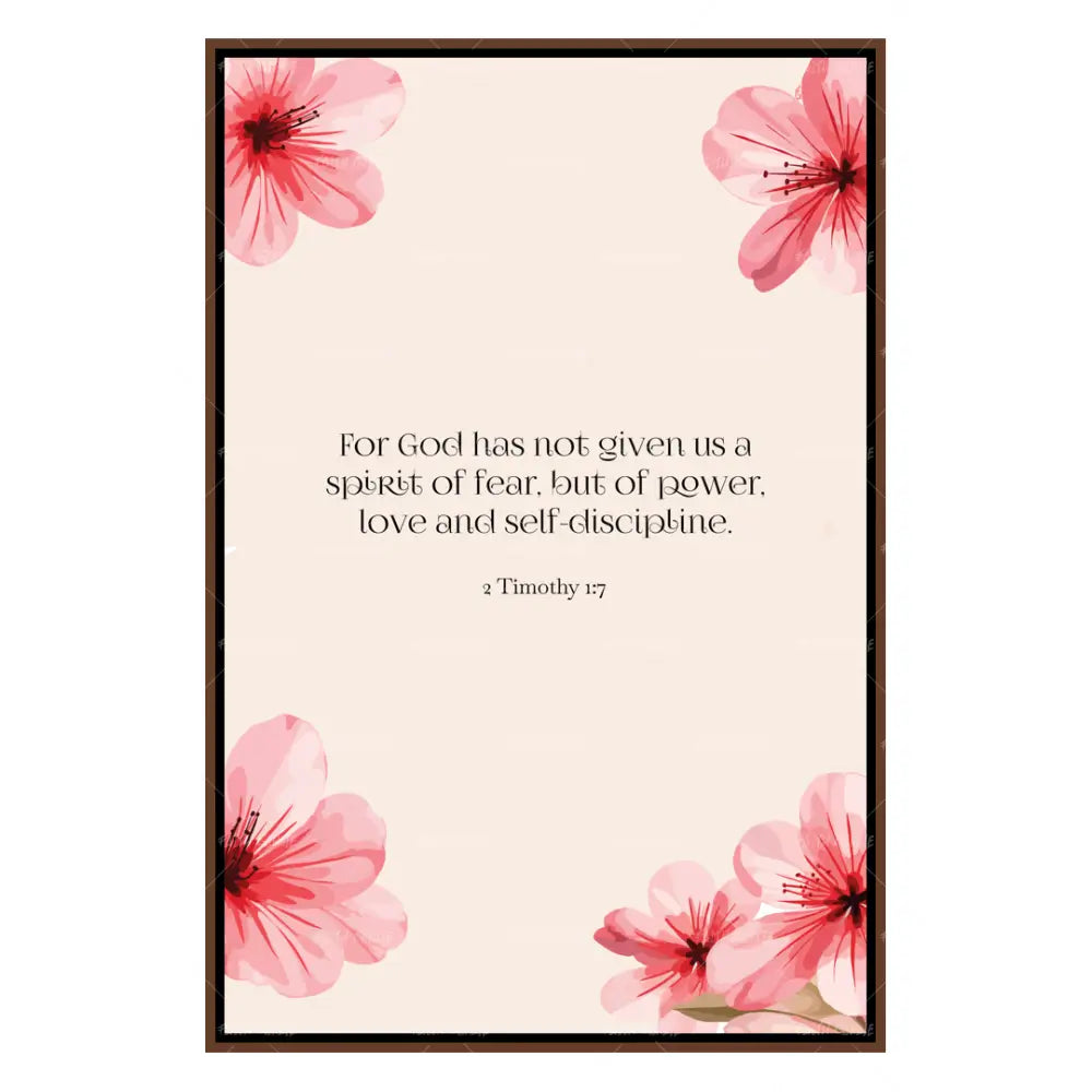 2 Timothy 1:7- Bible verse wall art and Christian wall art by Faith Girlie featuring faith-inspired designs, uplifting Scripture, and modern Christian home decor. Perfect for Christian living room decor, bedroom decor, office decor, prayer room decor, and meaningful Christian gifts for women and families.-Faith Girlie
