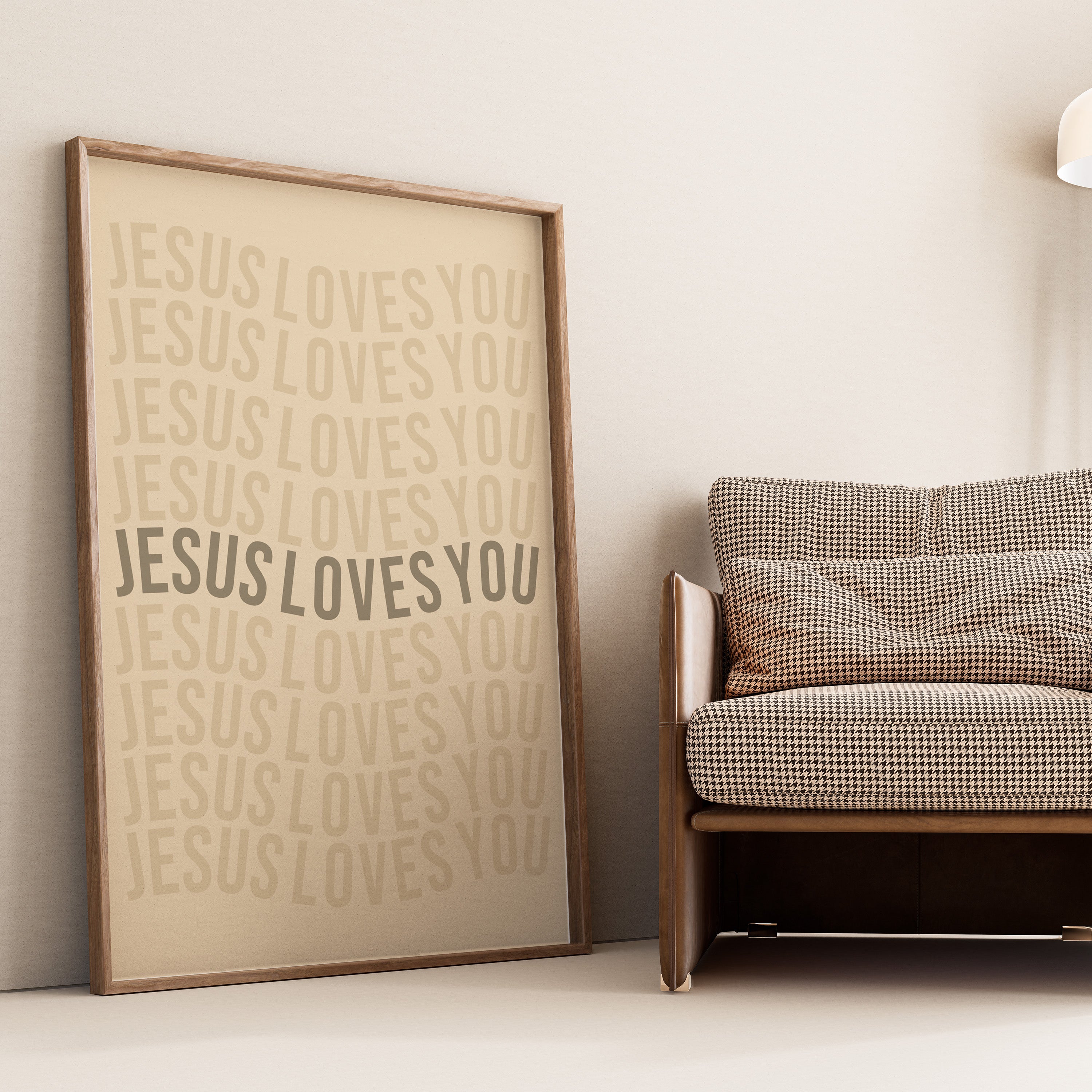 Jesus Loves You- Bible verse wall art and Christian wall art by Faith Girlie featuring faith-inspired designs, uplifting Scripture, and modern Christian home decor. Perfect for Christian living room decor, bedroom decor, office decor, prayer room decor, and meaningful Christian gifts for women and families.-Faith Girlie