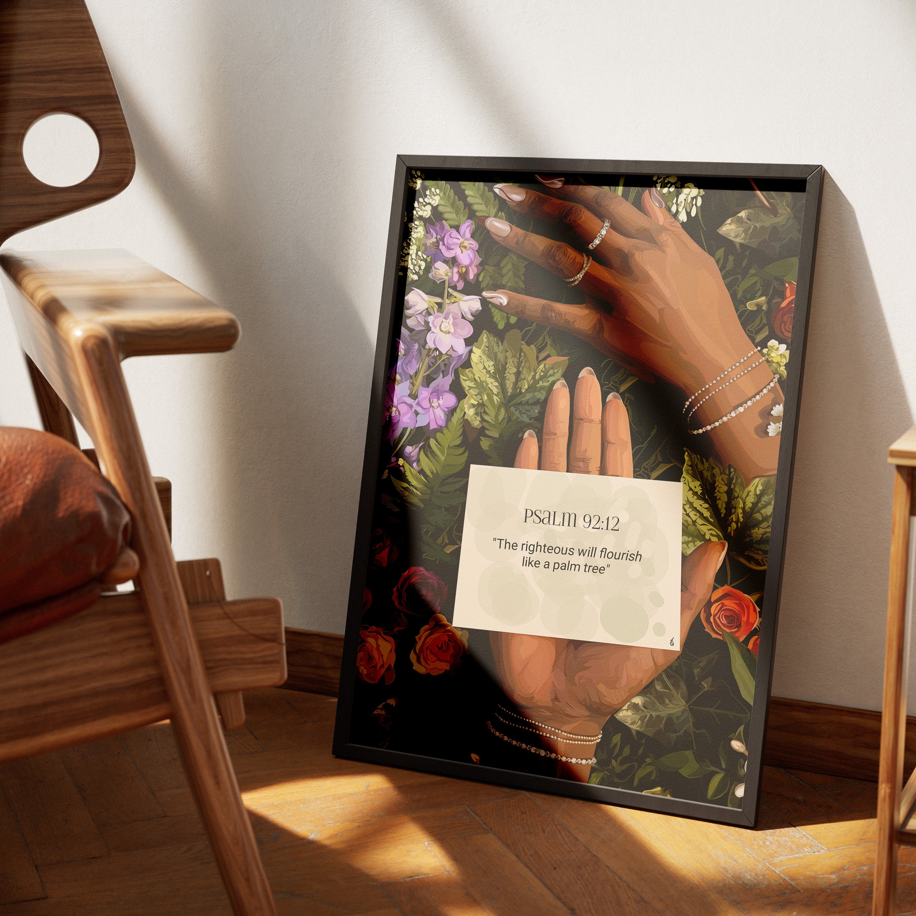 Psalm 92:12-wall art print featuring decorative artistic design suitable for living rooms, offices, and schools by Faith Girlie. Elevate your space with faith-inspired wall art designed to bring peace, purpose, and beauty into your home. At Faith Girlie, each piece is thoughtfully created to inspire reflection, strengthen faith, and celebrate a life grounded in God’s word.