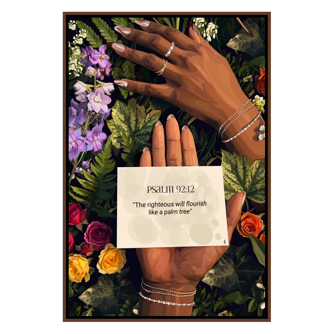 Psalm 92:12-wall art print featuring decorative artistic design suitable for living rooms, offices, and schools by Faith Girlie. Elevate your space with faith-inspired wall art designed to bring peace, purpose, and beauty into your home. At Faith Girlie, each piece is thoughtfully created to inspire reflection, strengthen faith, and celebrate a life grounded in God’s word.