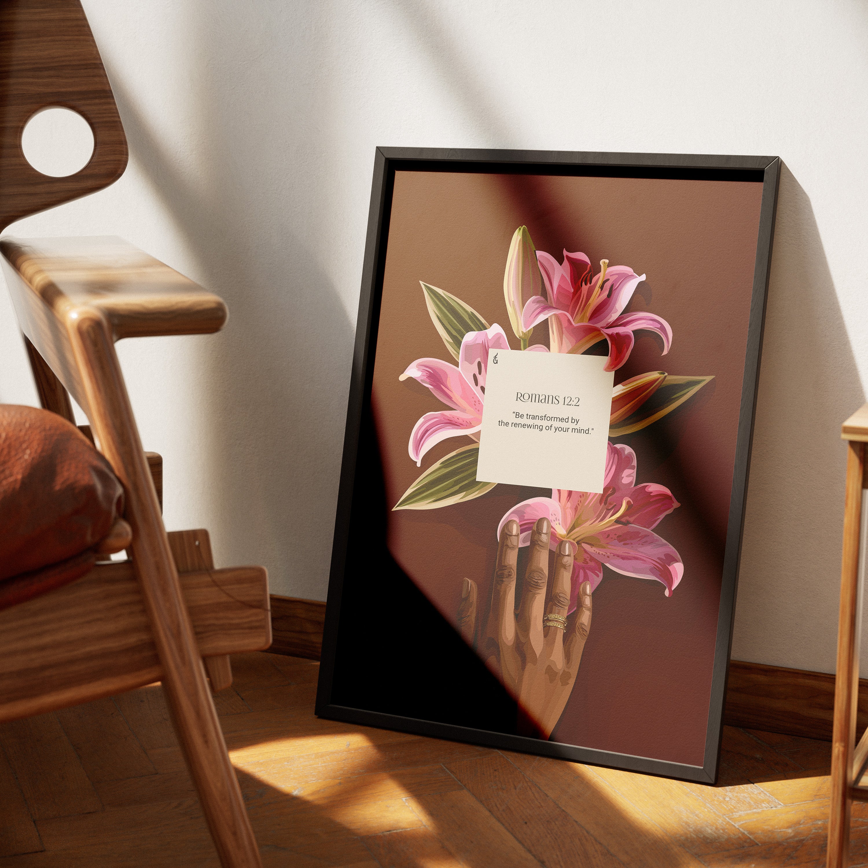 Romans 12:2-wall art print featuring decorative artistic design suitable for living rooms, offices, and schools by Faith Girlie. Elevate your space with faith-inspired wall art designed to bring peace, purpose, and beauty into your home. At Faith Girlie, each piece is thoughtfully created to inspire reflection, strengthen faith, and celebrate a life grounded in God’s word.