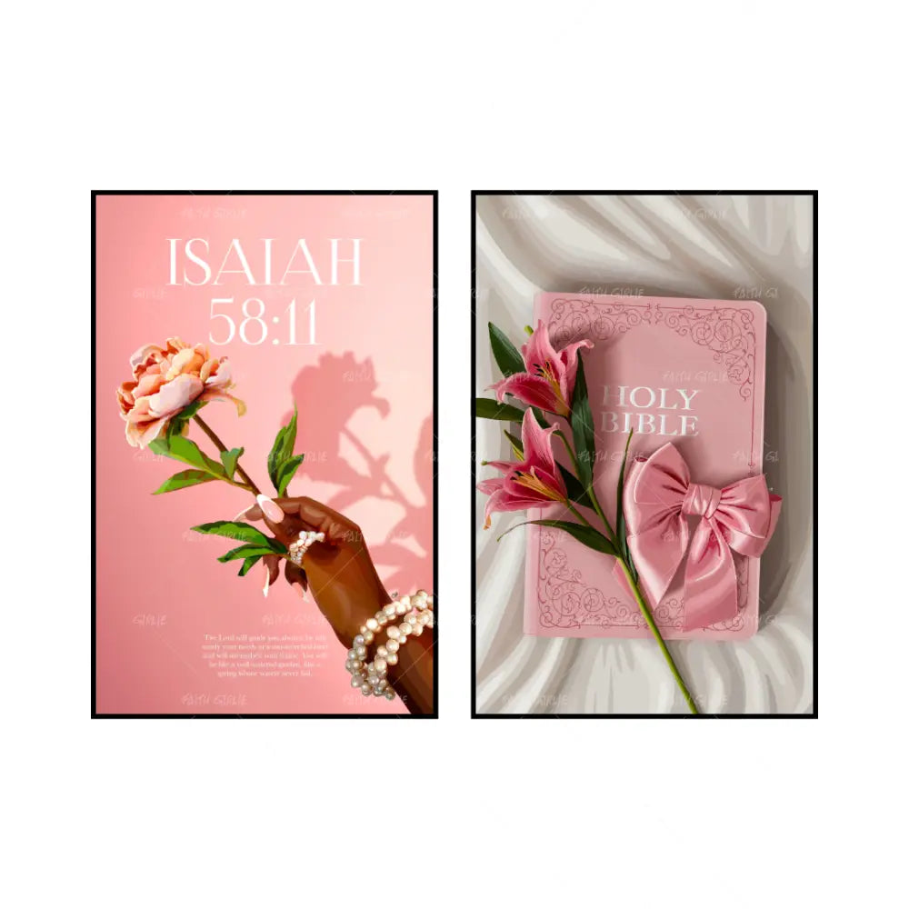 Art Print Bundle: Isaiah 58:11 + Sacred & Still - 24x36 / Print