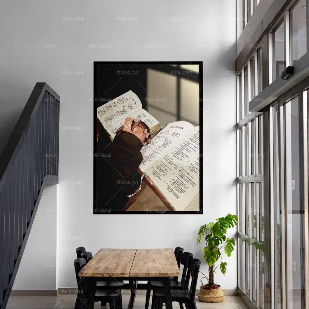 Bible Study- Bible verse wall art and Christian wall art by Faith Girlie featuring faith-inspired designs, uplifting Scripture, and modern Christian home decor. Perfect for Christian living room decor, bedroom decor, office decor, prayer room decor, and meaningful Christian gifts for women and families.-Faith Girlie