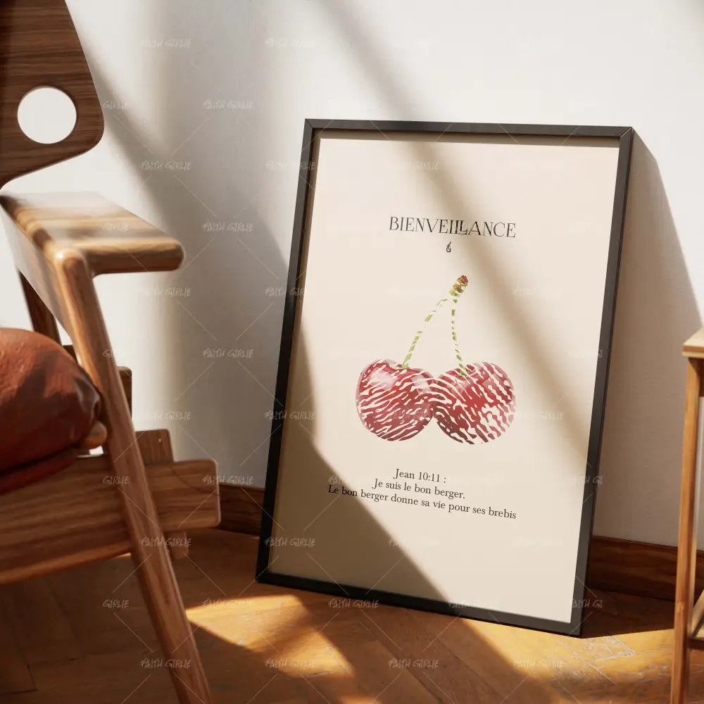 Bienveillance- Bible verse wall art and Christian wall art by Faith Girlie featuring faith-inspired designs, uplifting Scripture, and modern Christian home decor. Perfect for Christian living room decor, bedroom decor, office decor, prayer room decor, and meaningful Christian gifts for women and families.-Faith Girlie