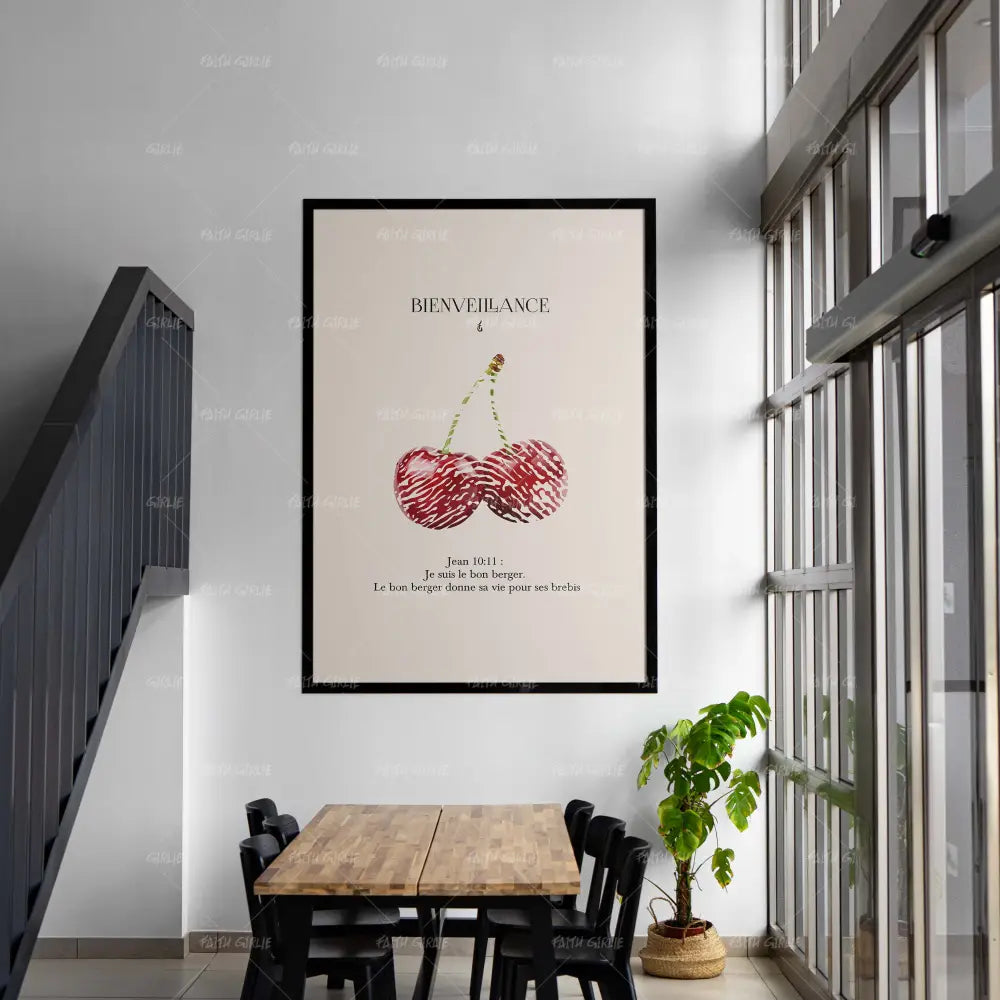 Bienveillance- Bible verse wall art and Christian wall art by Faith Girlie featuring faith-inspired designs, uplifting Scripture, and modern Christian home decor. Perfect for Christian living room decor, bedroom decor, office decor, prayer room decor, and meaningful Christian gifts for women and families.-Faith Girlie