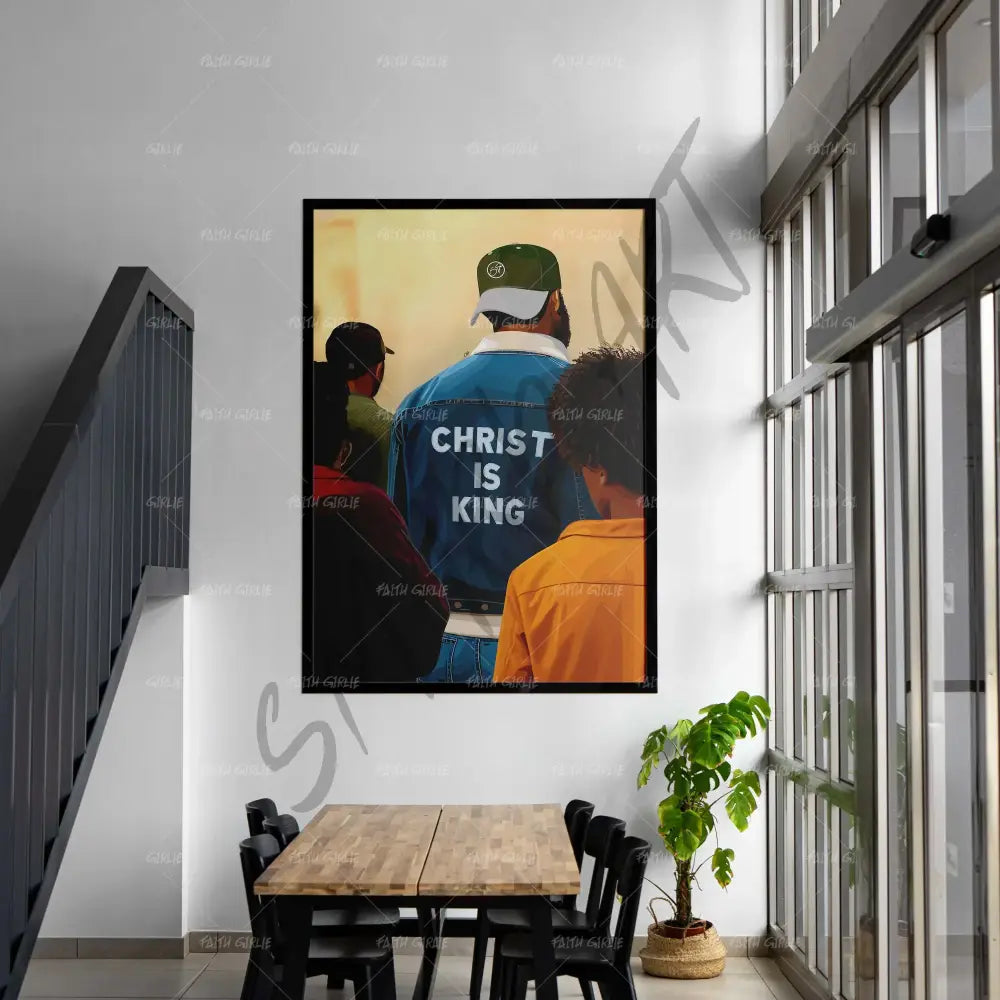 Christ Is King- Bible verse wall art and Christian wall art by Faith Girlie featuring faith-inspired designs, uplifting Scripture, and modern Christian home decor. Perfect for Christian living room decor, bedroom decor, office decor, prayer room decor, and meaningful Christian gifts for women and families.-Faith Girlie