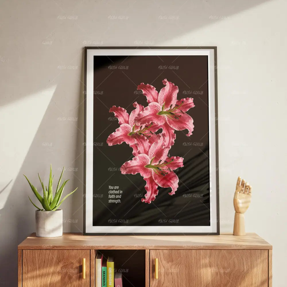 Clothed in Faith- Bible verse wall art and Christian wall art by Faith Girlie featuring faith-inspired designs, uplifting Scripture, and modern Christian home decor. Perfect for Christian living room decor, bedroom decor, office decor, prayer room decor, and meaningful Christian gifts for women and families.-Faith Girlie