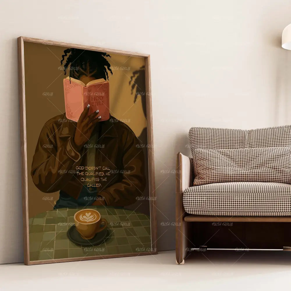 Coffee & Christ-wall art print featuring decorative artistic design suitable for living rooms, offices, and schools by Faith Girlie. Elevate your space with faith-inspired wall art designed to bring peace, purpose, and beauty into your home. At Faith Girlie, each piece is thoughtfully created to inspire reflection, strengthen faith, and celebrate a life grounded in God’s word.