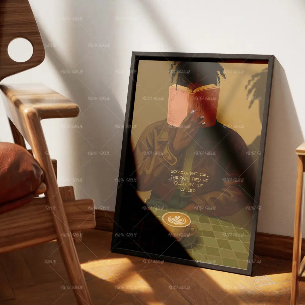 Coffee & Christ-wall art print featuring decorative artistic design suitable for living rooms, offices, and schools by Faith Girlie. Elevate your space with faith-inspired wall art designed to bring peace, purpose, and beauty into your home. At Faith Girlie, each piece is thoughtfully created to inspire reflection, strengthen faith, and celebrate a life grounded in God’s word.