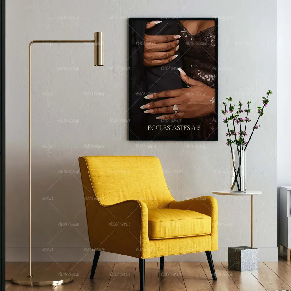 Ecclesiastes 4:9- Bible verse wall art and Christian wall art by Faith Girlie featuring faith-inspired designs, uplifting Scripture, and modern Christian home decor. Perfect for Christian living room decor, bedroom decor, office decor, prayer room decor, and meaningful Christian gifts for women and families.-Faith Girlie