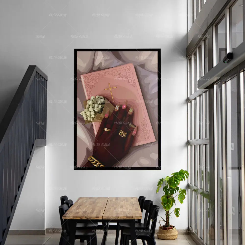 Faith in Hand-wall art print featuring decorative artistic design suitable for living rooms, offices, and schools by Faith Girlie. Elevate your space with faith-inspired wall art designed to bring peace, purpose, and beauty into your home. At Faith Girlie, each piece is thoughtfully created to inspire reflection, strengthen faith, and celebrate a life grounded in God’s word.