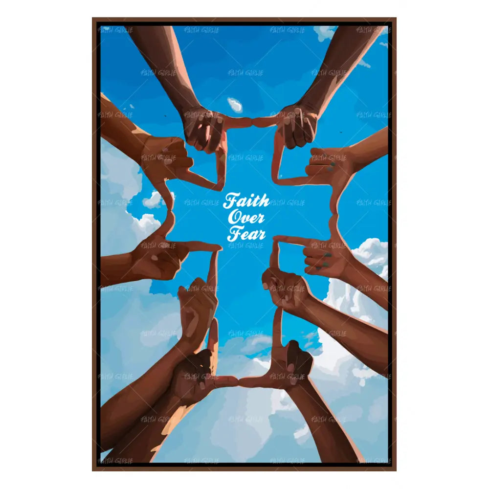 Faith Over Fear- Bible verse wall art and Christian wall art by Faith Girlie featuring faith-inspired designs, uplifting Scripture, and modern Christian home decor. Perfect for Christian living room decor, bedroom decor, office decor, prayer room decor, and meaningful Christian gifts for women and families.-Faith Girlie