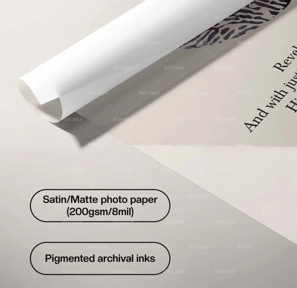 Faithfulness-wall art print featuring decorative artistic design suitable for living rooms, offices, and schools by Faith Girlie. Elevate your space with faith-inspired wall art designed to bring peace, purpose, and beauty into your home. At Faith Girlie, each piece is thoughtfully created to inspire reflection, strengthen faith, and celebrate a life grounded in Godās word.