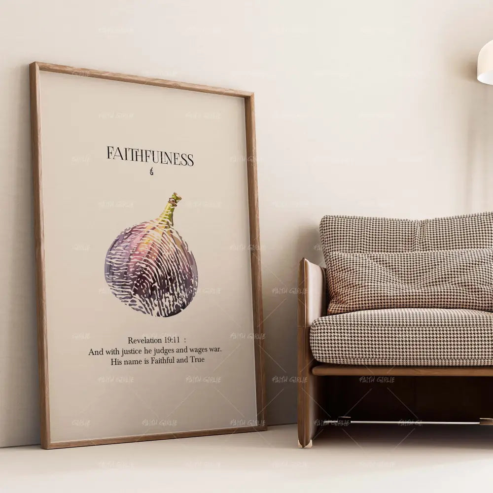 Faithfulness- Bible verse wall art and Christian wall art by Faith Girlie featuring faith-inspired designs, uplifting Scripture, and modern Christian home decor. Perfect for Christian living room decor, bedroom decor, office decor, prayer room decor, and meaningful Christian gifts for women and families.-Faith Girlie
