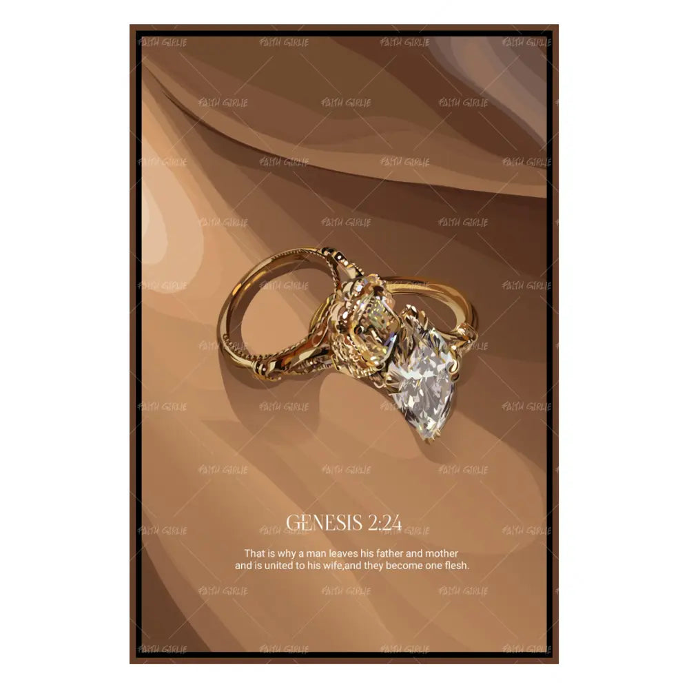 Genesis 2:24-wall art print featuring decorative artistic design suitable for living rooms, offices, and schools by Faith Girlie. Elevate your space with faith-inspired wall art designed to bring peace, purpose, and beauty into your home. At Faith Girlie, each piece is thoughtfully created to inspire reflection, strengthen faith, and celebrate a life grounded in God’s word.