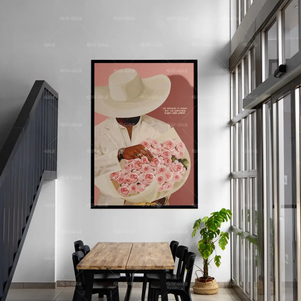 Gentle Strength- Bible verse wall art and Christian wall art by Faith Girlie featuring faith-inspired designs, uplifting Scripture, and modern Christian home decor. Perfect for Christian living room decor, bedroom decor, office decor, prayer room decor, and meaningful Christian gifts for women and families.-Faith Girlie