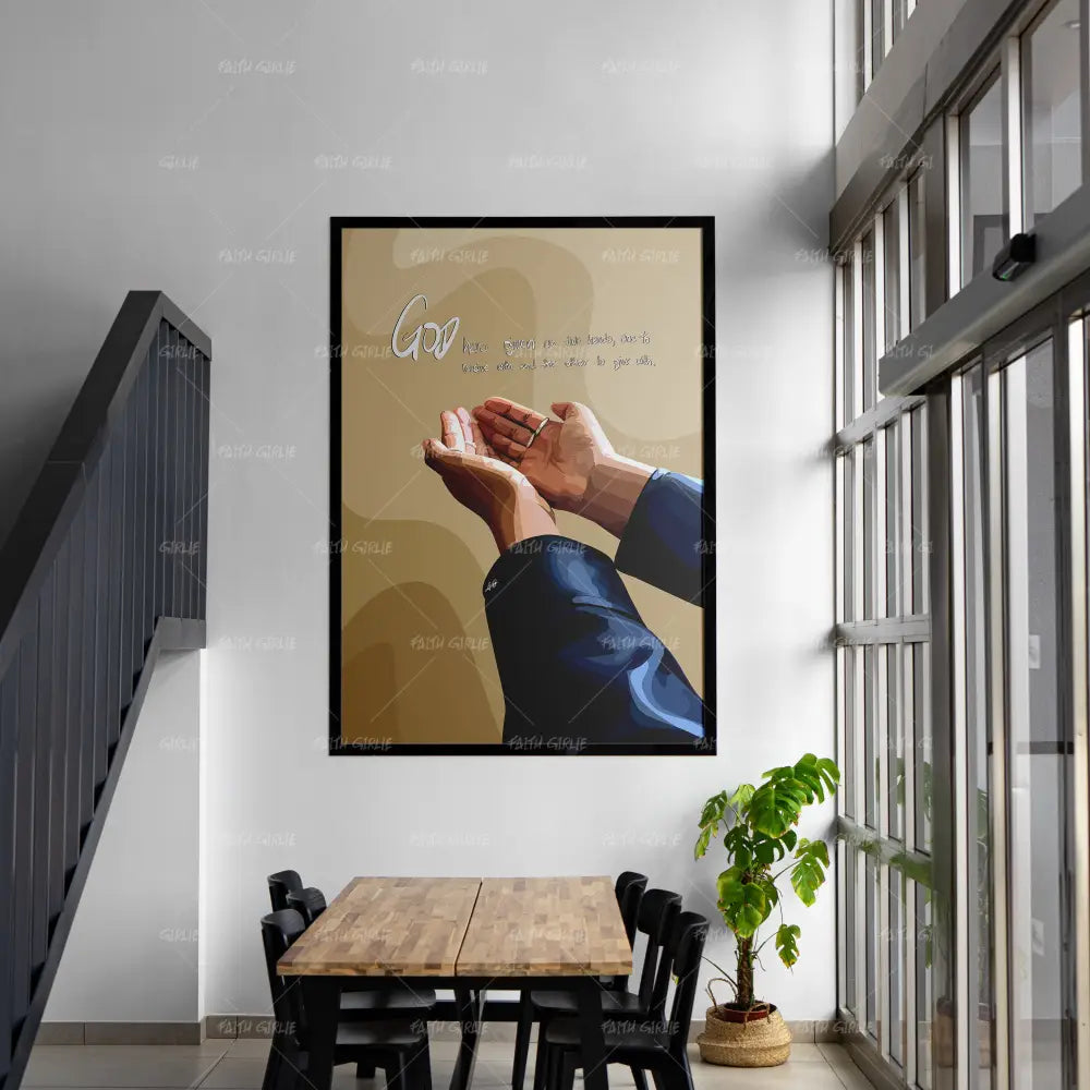 Give and Receive- Bible verse wall art and Christian wall art by Faith Girlie featuring faith-inspired designs, uplifting Scripture, and modern Christian home decor. Perfect for Christian living room decor, bedroom decor, office decor, prayer room decor, and meaningful Christian gifts for women and families.-Faith Girlie