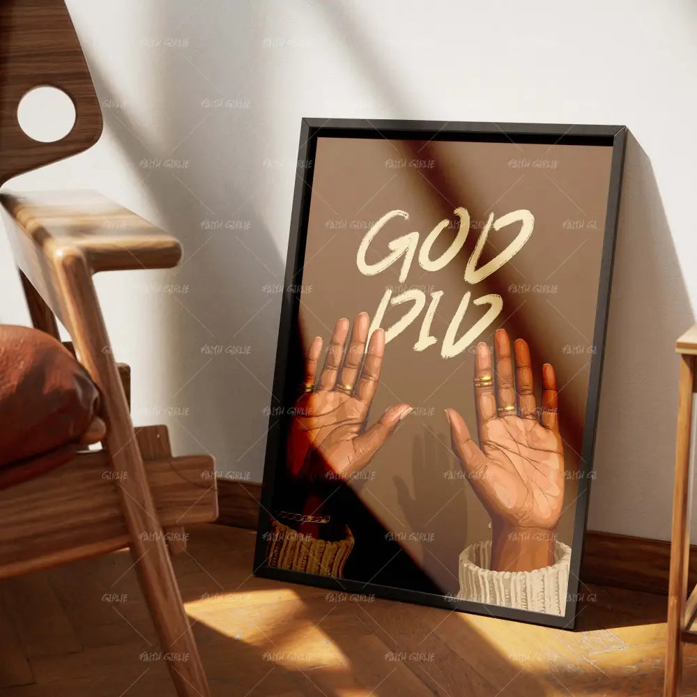 God Did-wall art print featuring decorative artistic design suitable for living rooms, offices, and schools by Faith Girlie. Elevate your space with faith-inspired wall art designed to bring peace, purpose, and beauty into your home. At Faith Girlie, each piece is thoughtfully created to inspire reflection, strengthen faith, and celebrate a life grounded in God’s word.