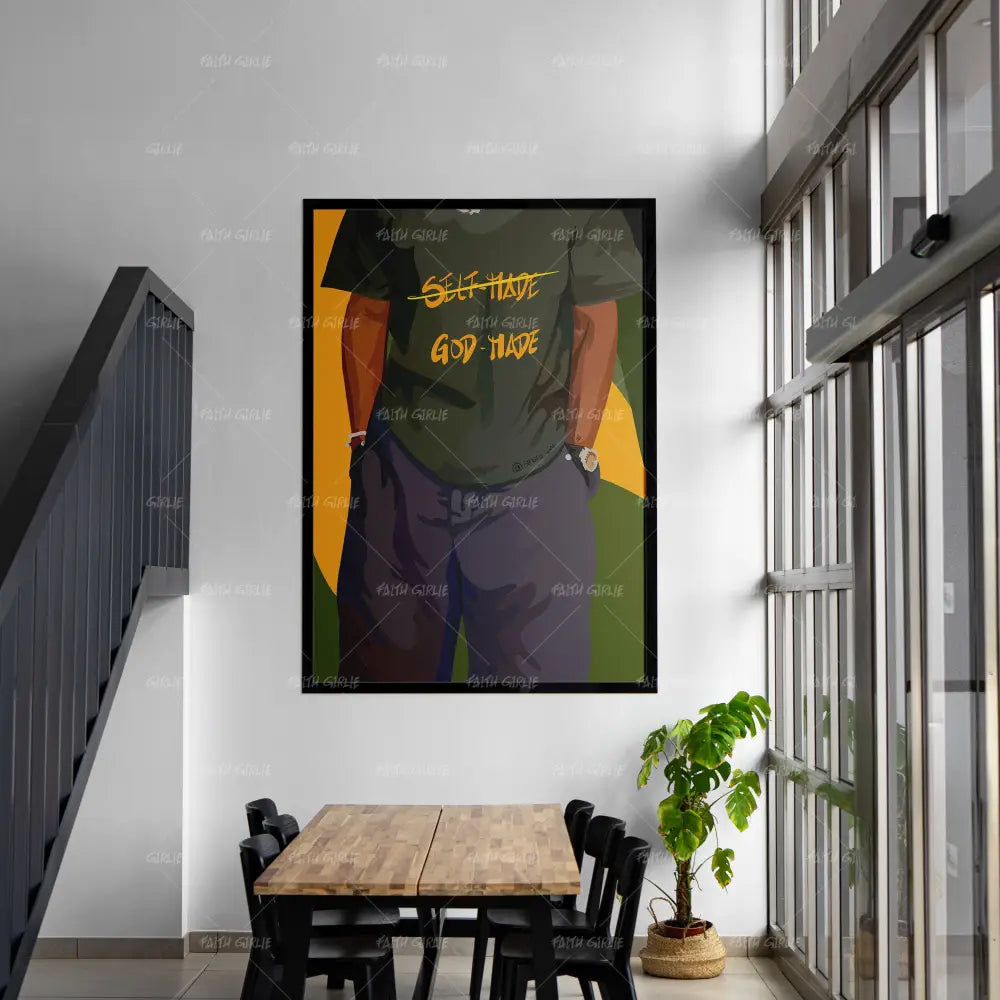 God made- Bible verse wall art and Christian wall art by Faith Girlie featuring faith-inspired designs, uplifting Scripture, and modern Christian home decor. Perfect for Christian living room decor, bedroom decor, office decor, prayer room decor, and meaningful Christian gifts for women and families.-Faith Girlie