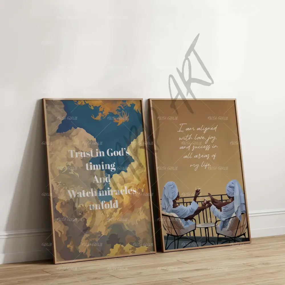 God's Timing- Bible verse wall art and Christian wall art by Faith Girlie featuring faith-inspired designs, uplifting Scripture, and modern Christian home decor. Perfect for Christian living room decor, bedroom decor, office decor, prayer room decor, and meaningful Christian gifts for women and families.-Faith Girlie