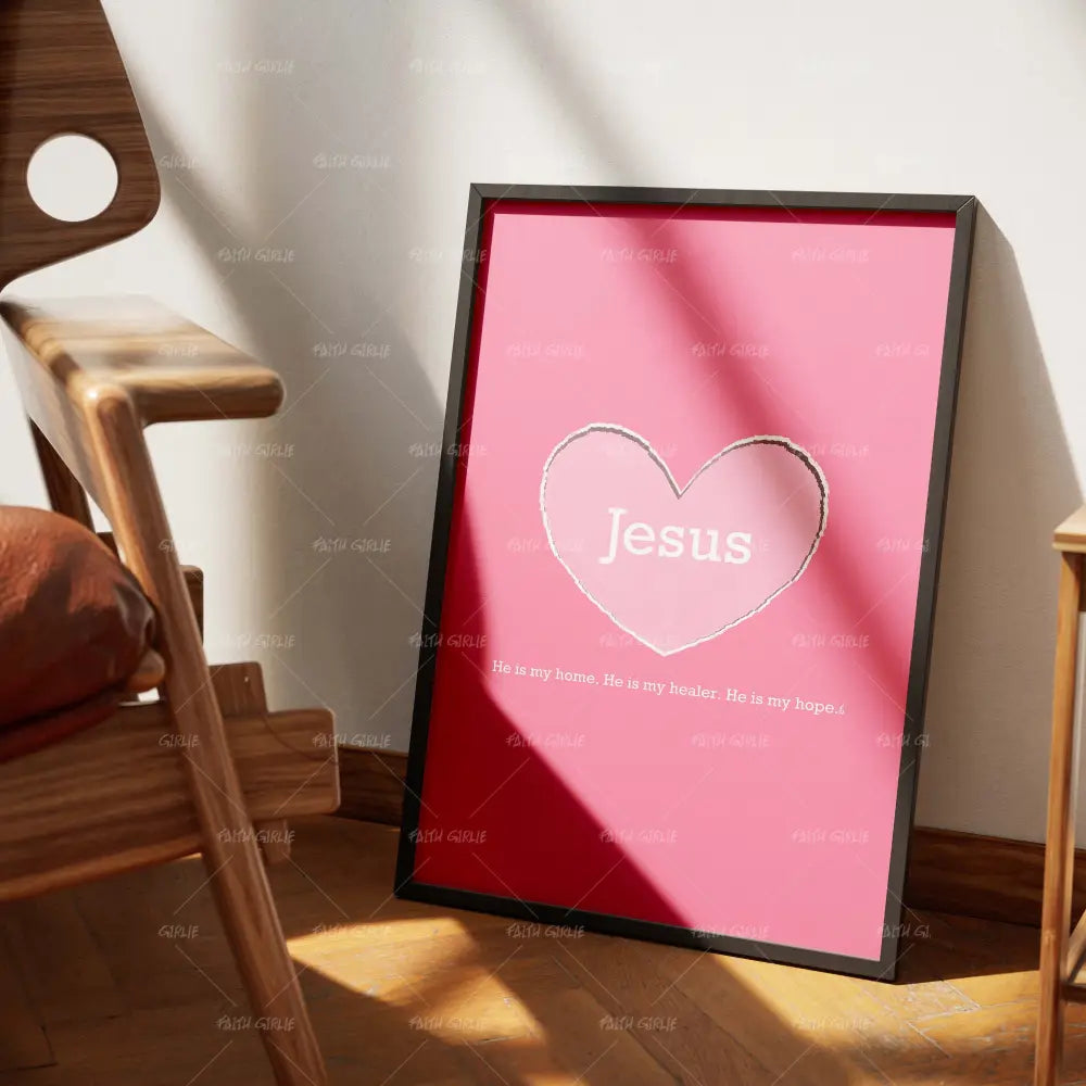He is My Home-wall art print featuring decorative artistic design suitable for living rooms, offices, and schools by Faith Girlie. Elevate your space with faith-inspired wall art designed to bring peace, purpose, and beauty into your home. At Faith Girlie, each piece is thoughtfully created to inspire reflection, strengthen faith, and celebrate a life grounded in God’s word.
