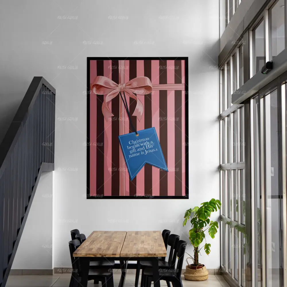 Heaven Sent- Bible verse wall art and Christian wall art by Faith Girlie featuring faith-inspired designs, uplifting Scripture, and modern Christian home decor. Perfect for Christian living room decor, bedroom decor, office decor, prayer room decor, and meaningful Christian gifts for women and families.-Faith Girlie