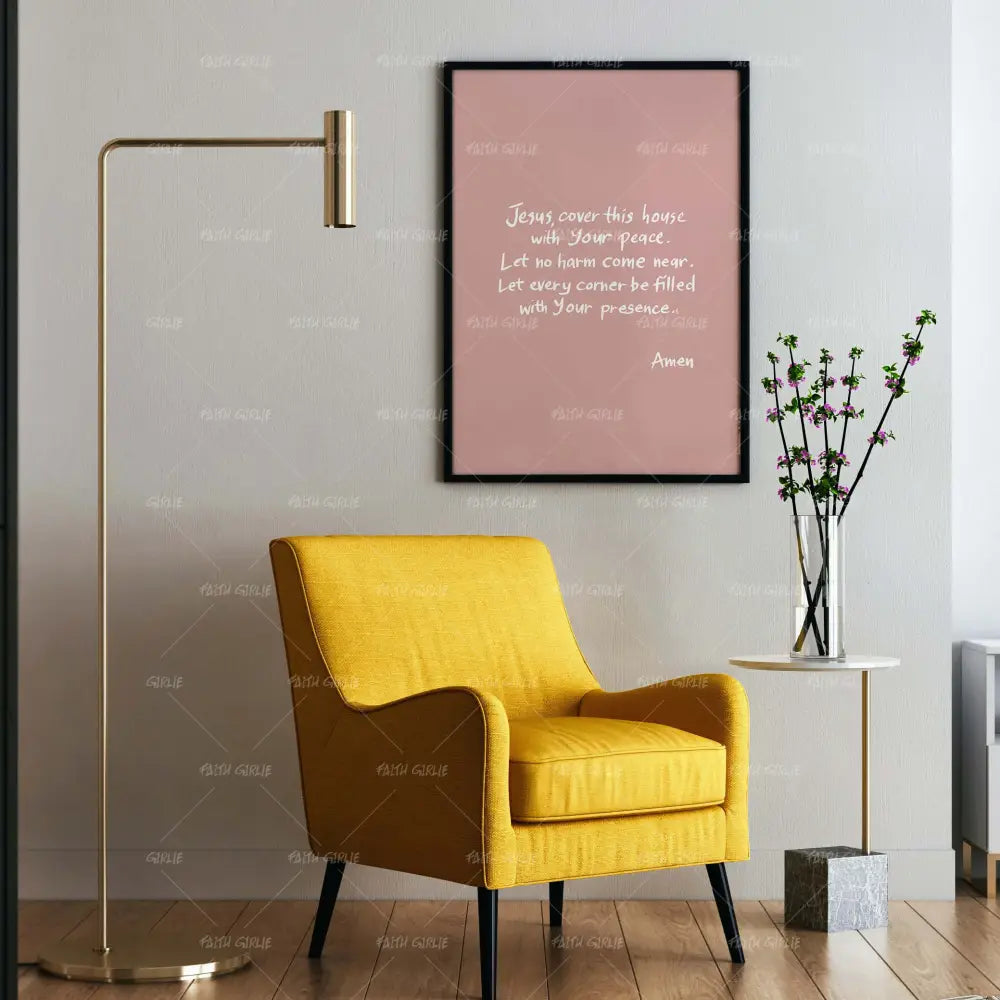Home Protection Prayer- Bible verse wall art and Christian wall art by Faith Girlie featuring faith-inspired designs, uplifting Scripture, and modern Christian home decor. Perfect for Christian living room decor, bedroom decor, office decor, prayer room decor, and meaningful Christian gifts for women and families.-Faith Girlie