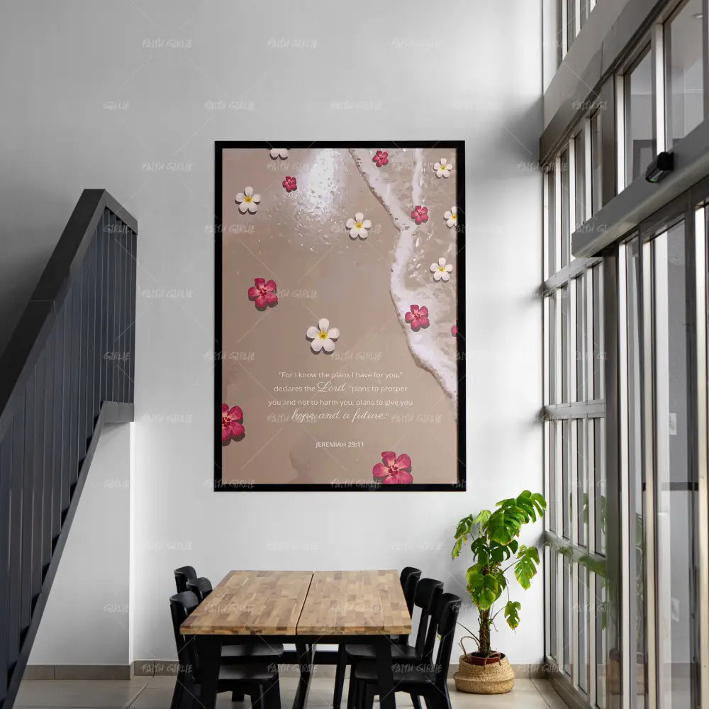 Hope and Future- Bible verse wall art and Christian wall art by Faith Girlie featuring faith-inspired designs, uplifting Scripture, and modern Christian home decor. Perfect for Christian living room decor, bedroom decor, office decor, prayer room decor, and meaningful Christian gifts for women and families.-Faith Girlie