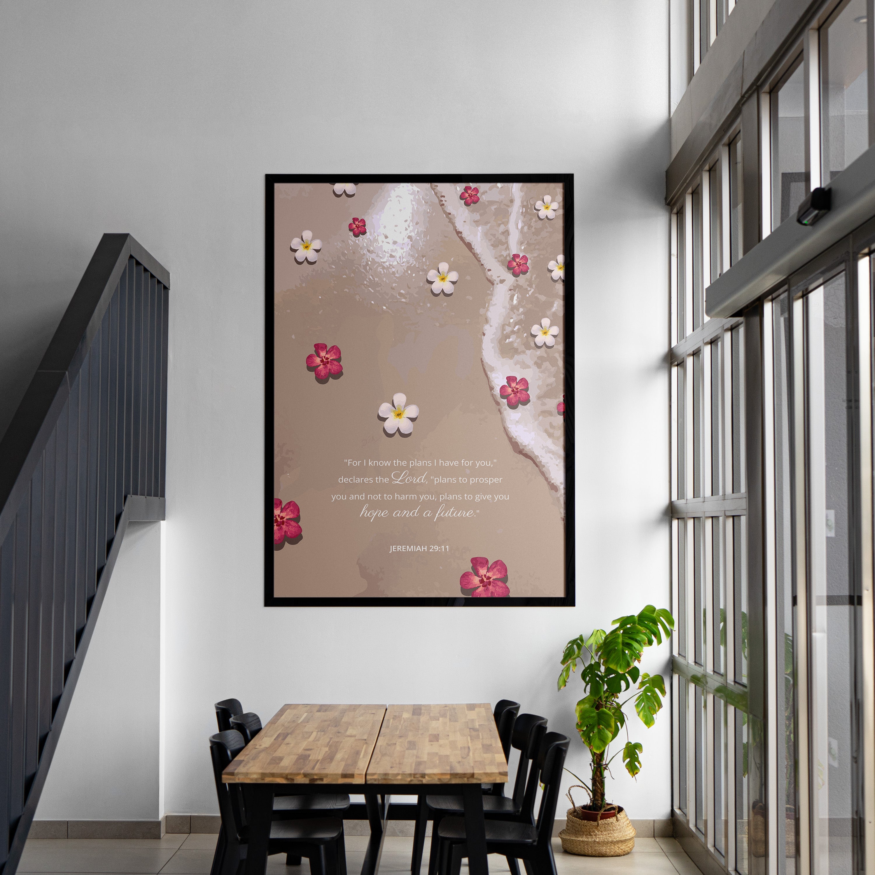 Hope and Future- Bible verse wall art and Christian wall art by Faith Girlie featuring faith-inspired designs, uplifting Scripture, and modern Christian home decor. Perfect for Christian living room decor, bedroom decor, office decor, prayer room decor, and meaningful Christian gifts for women and families.-Faith Girlie