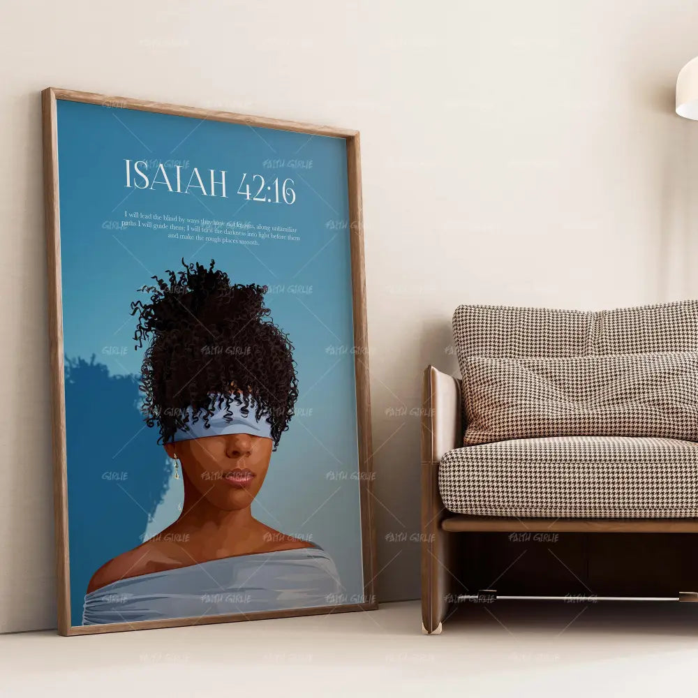 Isaiah 42:16-wall art print featuring decorative artistic design suitable for living rooms, offices, and schools by Faith Girlie. Elevate your space with faith-inspired wall art designed to bring peace, purpose, and beauty into your home. At Faith Girlie, each piece is thoughtfully created to inspire reflection, strengthen faith, and celebrate a life grounded in God’s word.