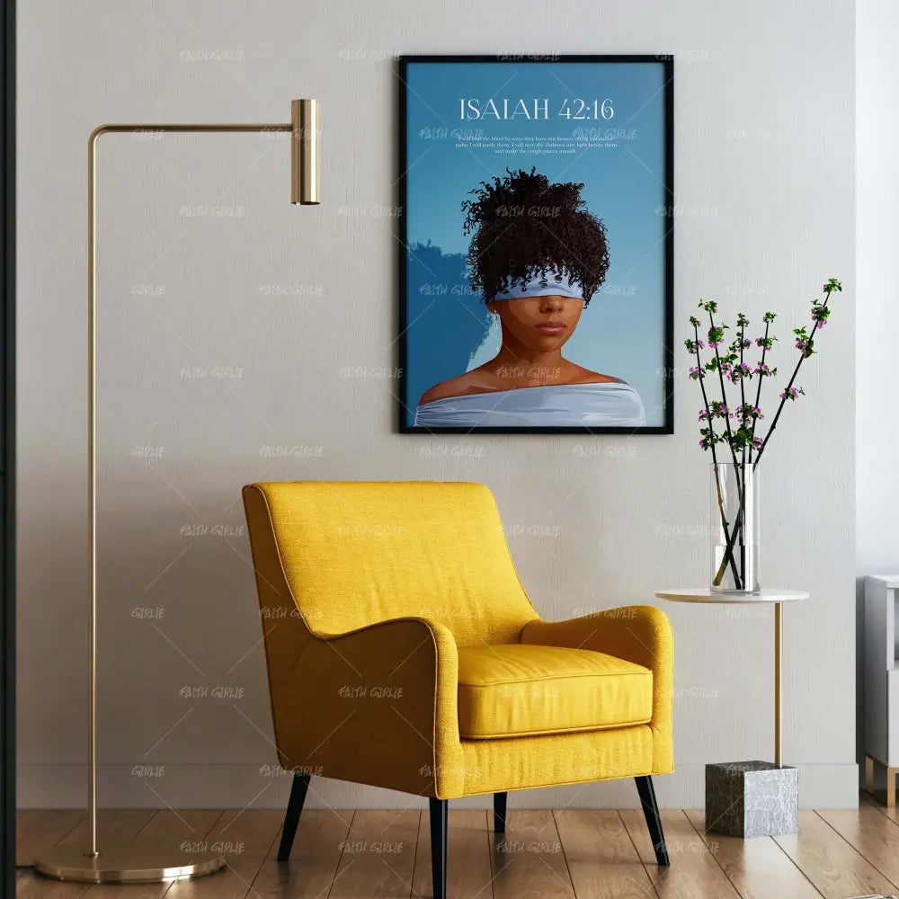 Isaiah 42:16-wall art print featuring decorative artistic design suitable for living rooms, offices, and schools by Faith Girlie. Elevate your space with faith-inspired wall art designed to bring peace, purpose, and beauty into your home. At Faith Girlie, each piece is thoughtfully created to inspire reflection, strengthen faith, and celebrate a life grounded in God’s word.