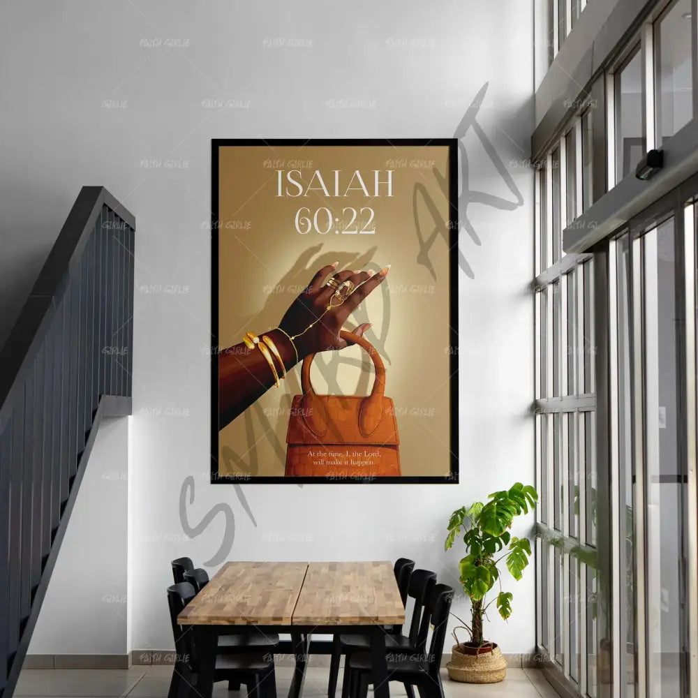 Isaiah 60:22- Bible verse wall art and Christian wall art by Faith Girlie featuring faith-inspired designs, uplifting Scripture, and modern Christian home decor. Perfect for Christian living room decor, bedroom decor, office decor, prayer room decor, and meaningful Christian gifts for women and families.-Faith Girlie