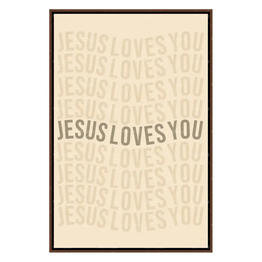 Jesus Loves You-wall art print featuring decorative artistic design suitable for living rooms, offices, and schools by Faith Girlie. Elevate your space with faith-inspired wall art designed to bring peace, purpose, and beauty into your home. At Faith Girlie, each piece is thoughtfully created to inspire reflection, strengthen faith, and celebrate a life grounded in Godās word.