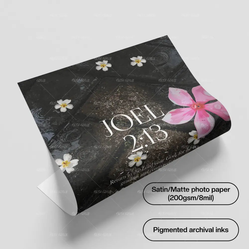 Joel 2:13- Bible verse wall art and Christian wall art by Faith Girlie featuring faith-inspired designs, uplifting Scripture, and modern Christian home decor. Perfect for Christian living room decor, bedroom decor, office decor, prayer room decor, and meaningful Christian gifts for women and families.-Faith Girlie