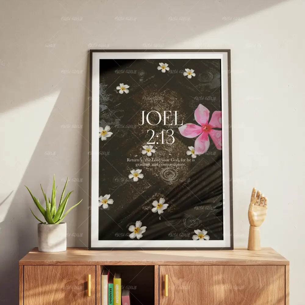 Joel 2:13- Bible verse wall art and Christian wall art by Faith Girlie featuring faith-inspired designs, uplifting Scripture, and modern Christian home decor. Perfect for Christian living room decor, bedroom decor, office decor, prayer room decor, and meaningful Christian gifts for women and families.-Faith Girlie