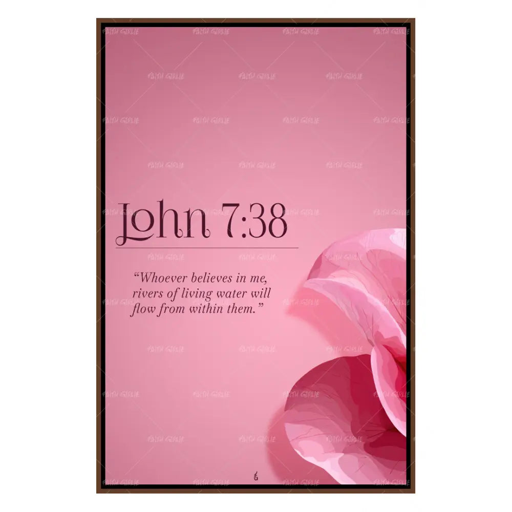 John 7:38- Bible verse wall art and Christian wall art by Faith Girlie featuring faith-inspired designs, uplifting Scripture, and modern Christian home decor. Perfect for Christian living room decor, bedroom decor, office decor, prayer room decor, and meaningful Christian gifts for women and families.-Faith Girlie