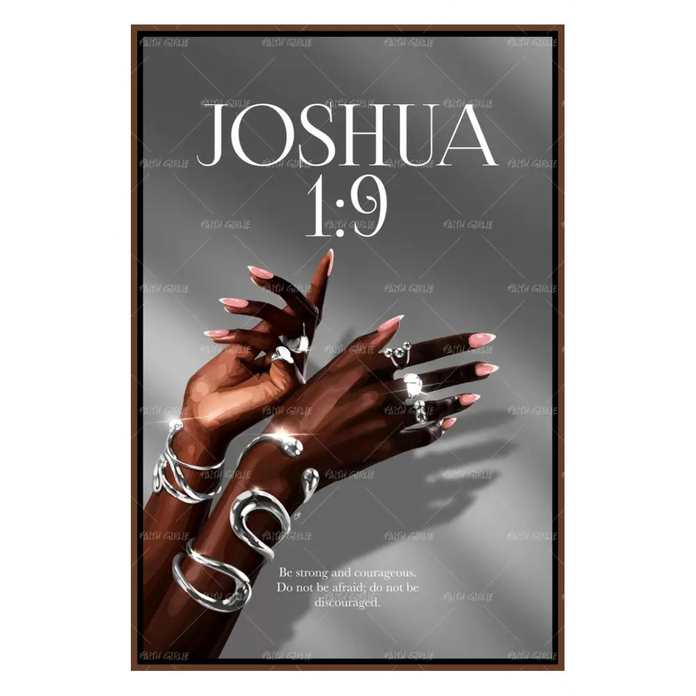 Joshua 1:9-wall art print featuring decorative artistic design suitable for living rooms, offices, and schools by Faith Girlie. Elevate your space with faith-inspired wall art designed to bring peace, purpose, and beauty into your home. At Faith Girlie, each piece is thoughtfully created to inspire reflection, strengthen faith, and celebrate a life grounded in God’s word.