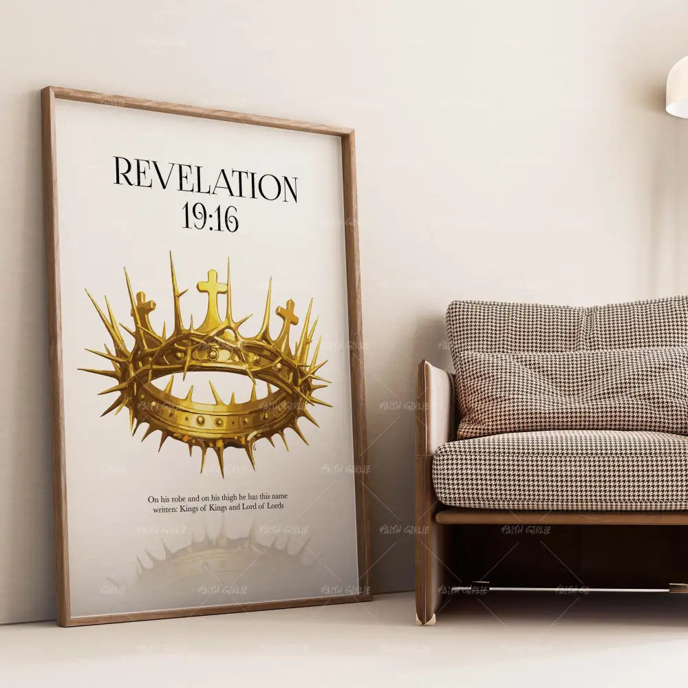 King of Kings-wall art print featuring decorative artistic design suitable for living rooms, offices, and schools by Faith Girlie. Elevate your space with faith-inspired wall art designed to bring peace, purpose, and beauty into your home. At Faith Girlie, each piece is thoughtfully created to inspire reflection, strengthen faith, and celebrate a life grounded in God’s word.