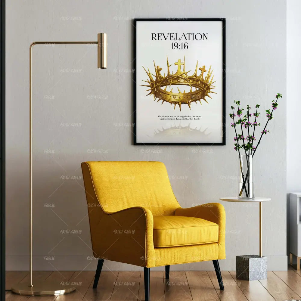 King of Kings-wall art print featuring decorative artistic design suitable for living rooms, offices, and schools by Faith Girlie. Elevate your space with faith-inspired wall art designed to bring peace, purpose, and beauty into your home. At Faith Girlie, each piece is thoughtfully created to inspire reflection, strengthen faith, and celebrate a life grounded in God’s word.