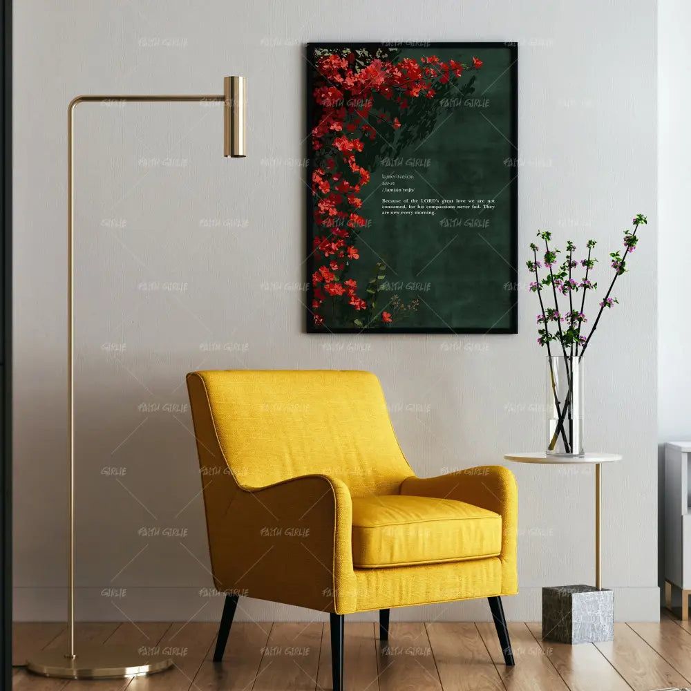 Lamentations 3:22–23- Bible verse wall art and Christian wall art by Faith Girlie featuring faith-inspired designs, uplifting Scripture, and modern Christian home decor. Perfect for Christian living room decor, bedroom decor, office decor, prayer room decor, and meaningful Christian gifts for women and families.-Faith Girlie
