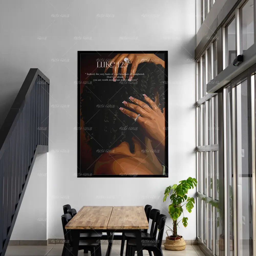 Luke 12:7- Bible verse wall art and Christian wall art by Faith Girlie featuring faith-inspired designs, uplifting Scripture, and modern Christian home decor. Perfect for Christian living room decor, bedroom decor, office decor, prayer room decor, and meaningful Christian gifts for women and families.-Faith Girlie