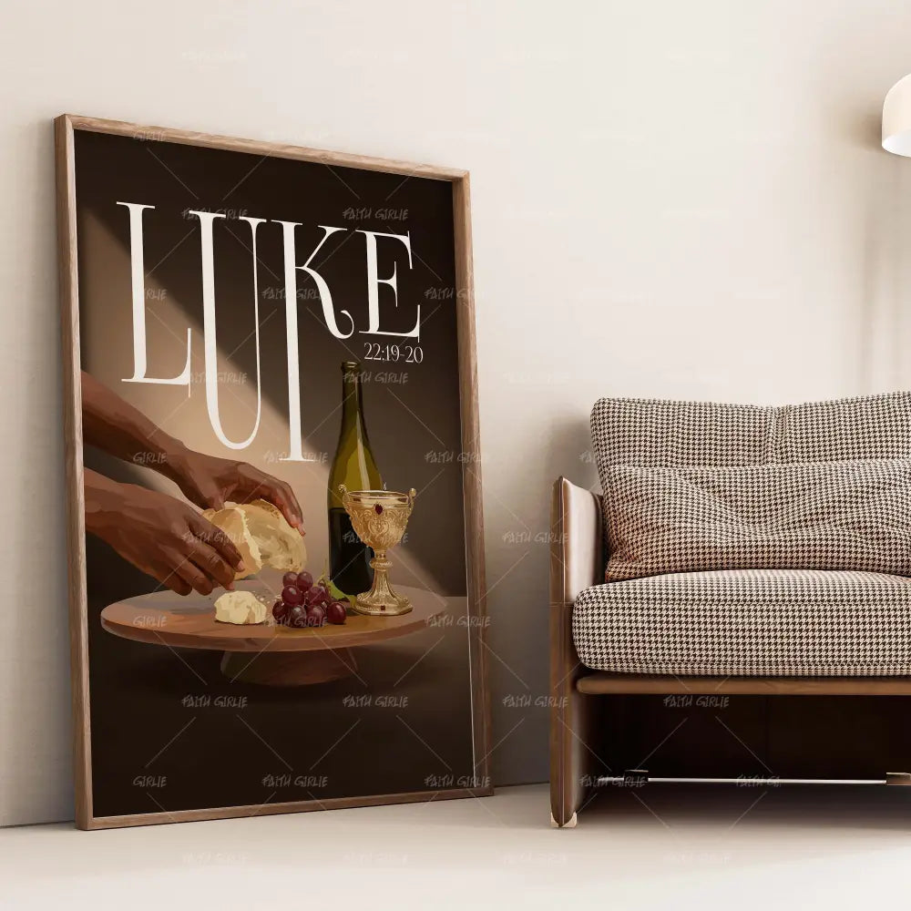 Luke 22:19-22-wall art print featuring decorative artistic design suitable for living rooms, offices, and schools by Faith Girlie. Elevate your space with faith-inspired wall art designed to bring peace, purpose, and beauty into your home. At Faith Girlie, each piece is thoughtfully created to inspire reflection, strengthen faith, and celebrate a life grounded in God’s word.