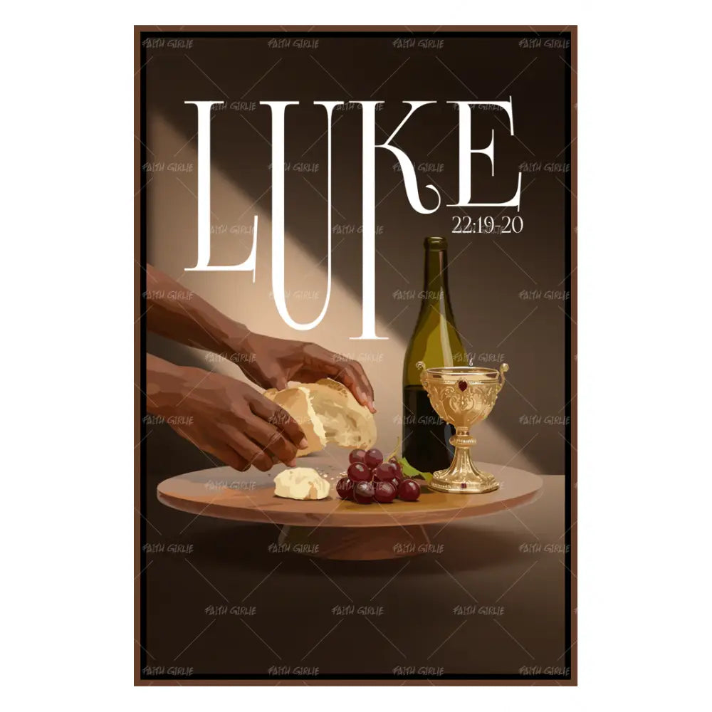 Luke 22:19-22-wall art print featuring decorative artistic design suitable for living rooms, offices, and schools by Faith Girlie. Elevate your space with faith-inspired wall art designed to bring peace, purpose, and beauty into your home. At Faith Girlie, each piece is thoughtfully created to inspire reflection, strengthen faith, and celebrate a life grounded in God’s word.