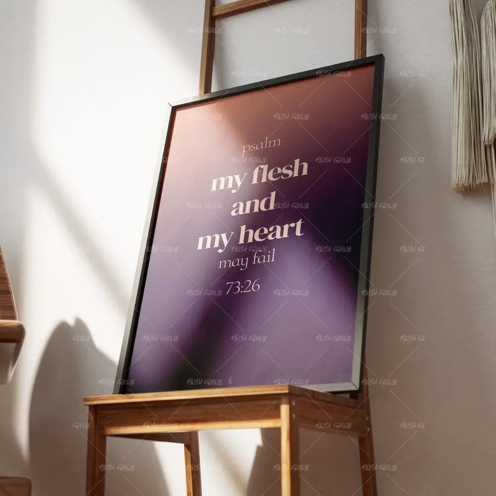 My flesh- Bible verse wall art and Christian wall art by Faith Girlie featuring faith-inspired designs, uplifting Scripture, and modern Christian home decor. Perfect for Christian living room decor, bedroom decor, office decor, prayer room decor, and meaningful Christian gifts for women and families.-Faith Girlie