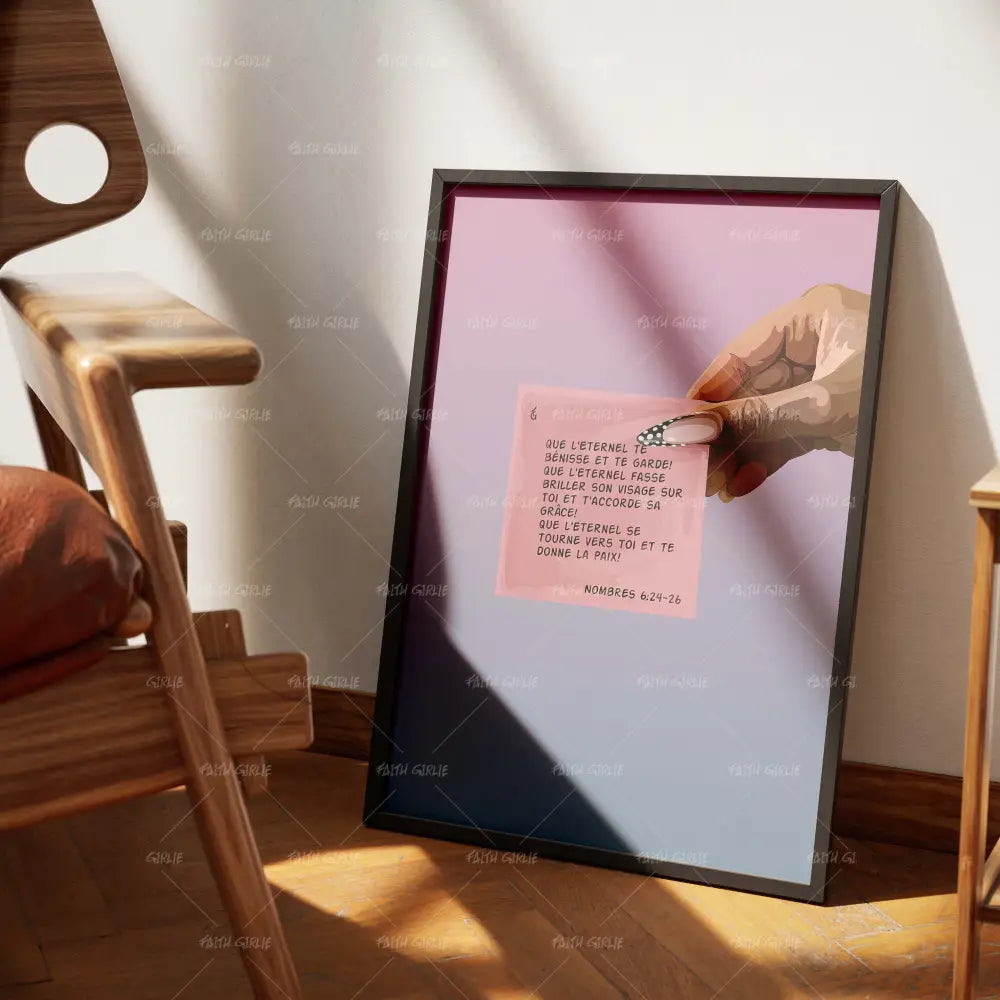 Nombres 6:24-26-wall art print featuring decorative artistic design suitable for living rooms, offices, and schools by Faith Girlie. Elevate your space with faith-inspired wall art designed to bring peace, purpose, and beauty into your home. At Faith Girlie, each piece is thoughtfully created to inspire reflection, strengthen faith, and celebrate a life grounded in God’s word.