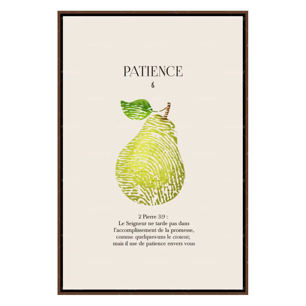 Patience French-wall art print featuring decorative artistic design suitable for living rooms, offices, and schools by Faith Girlie. Elevate your space with faith-inspired wall art designed to bring peace, purpose, and beauty into your home. At Faith Girlie, each piece is thoughtfully created to inspire reflection, strengthen faith, and celebrate a life grounded in God’s word.