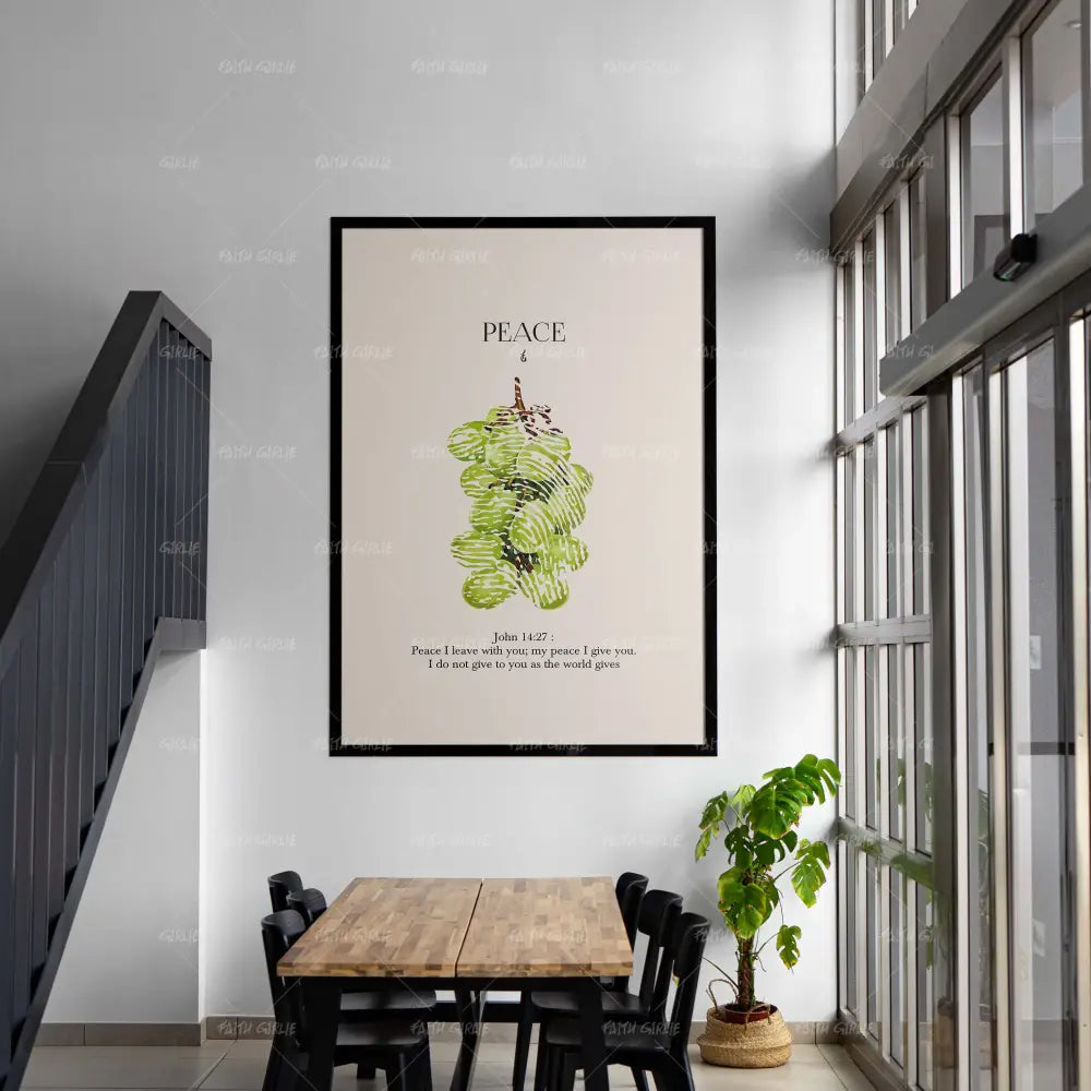 Peace-wall art print featuring decorative artistic design suitable for living rooms, offices, and schools by Faith Girlie. Elevate your space with faith-inspired wall art designed to bring peace, purpose, and beauty into your home. At Faith Girlie, each piece is thoughtfully created to inspire reflection, strengthen faith, and celebrate a life grounded in God’s word.