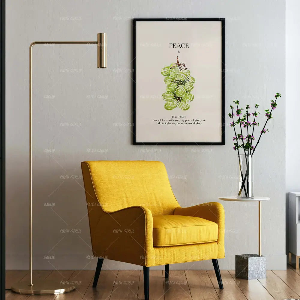 Peace-wall art print featuring decorative artistic design suitable for living rooms, offices, and schools by Faith Girlie. Elevate your space with faith-inspired wall art designed to bring peace, purpose, and beauty into your home. At Faith Girlie, each piece is thoughtfully created to inspire reflection, strengthen faith, and celebrate a life grounded in God’s word.