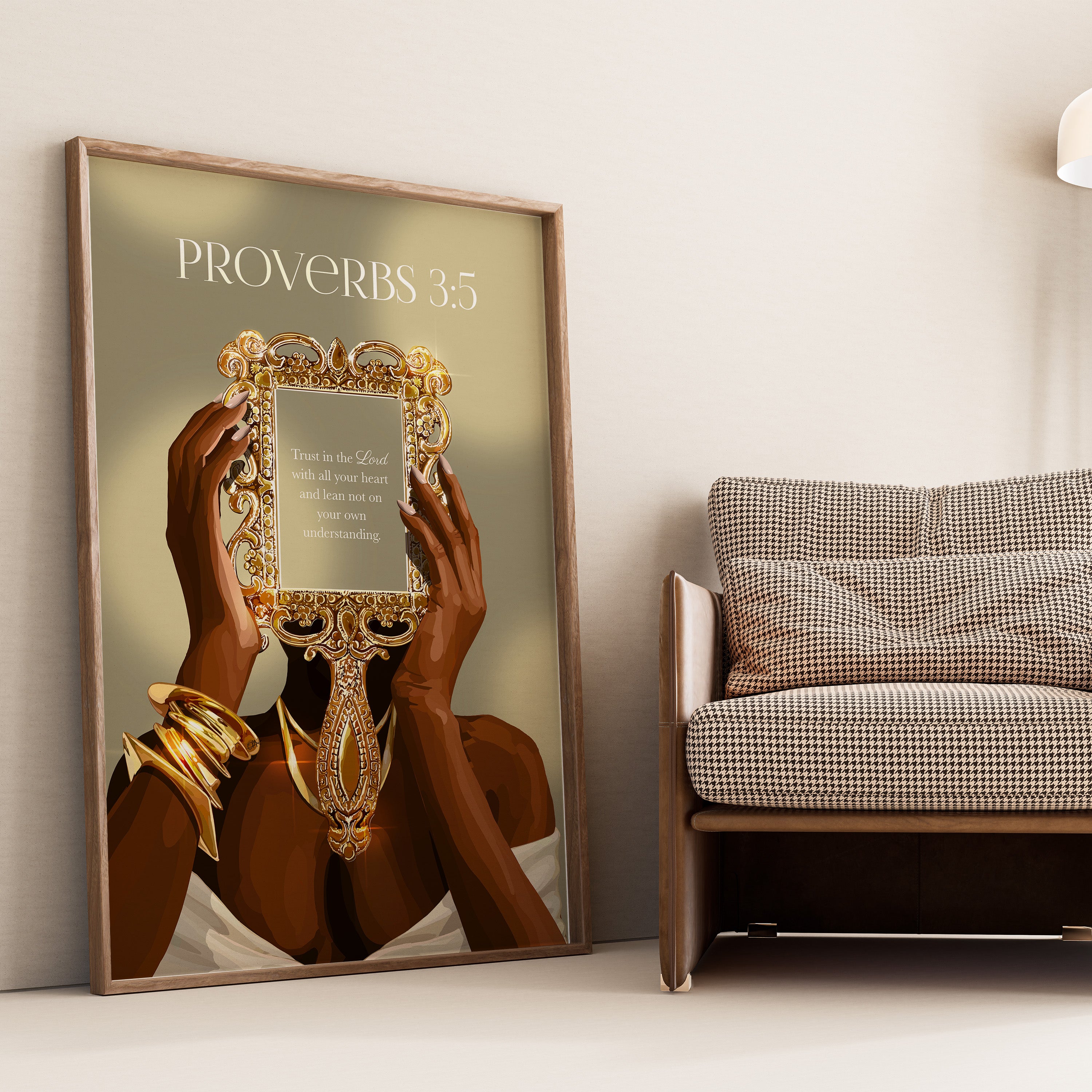 Proverbs 3:5- Bible verse wall art and Christian wall art by Faith Girlie featuring faith-inspired designs, uplifting Scripture, and modern Christian home decor. Perfect for Christian living room decor, bedroom decor, office decor, prayer room decor, and meaningful Christian gifts for women and families.-Faith Girlie