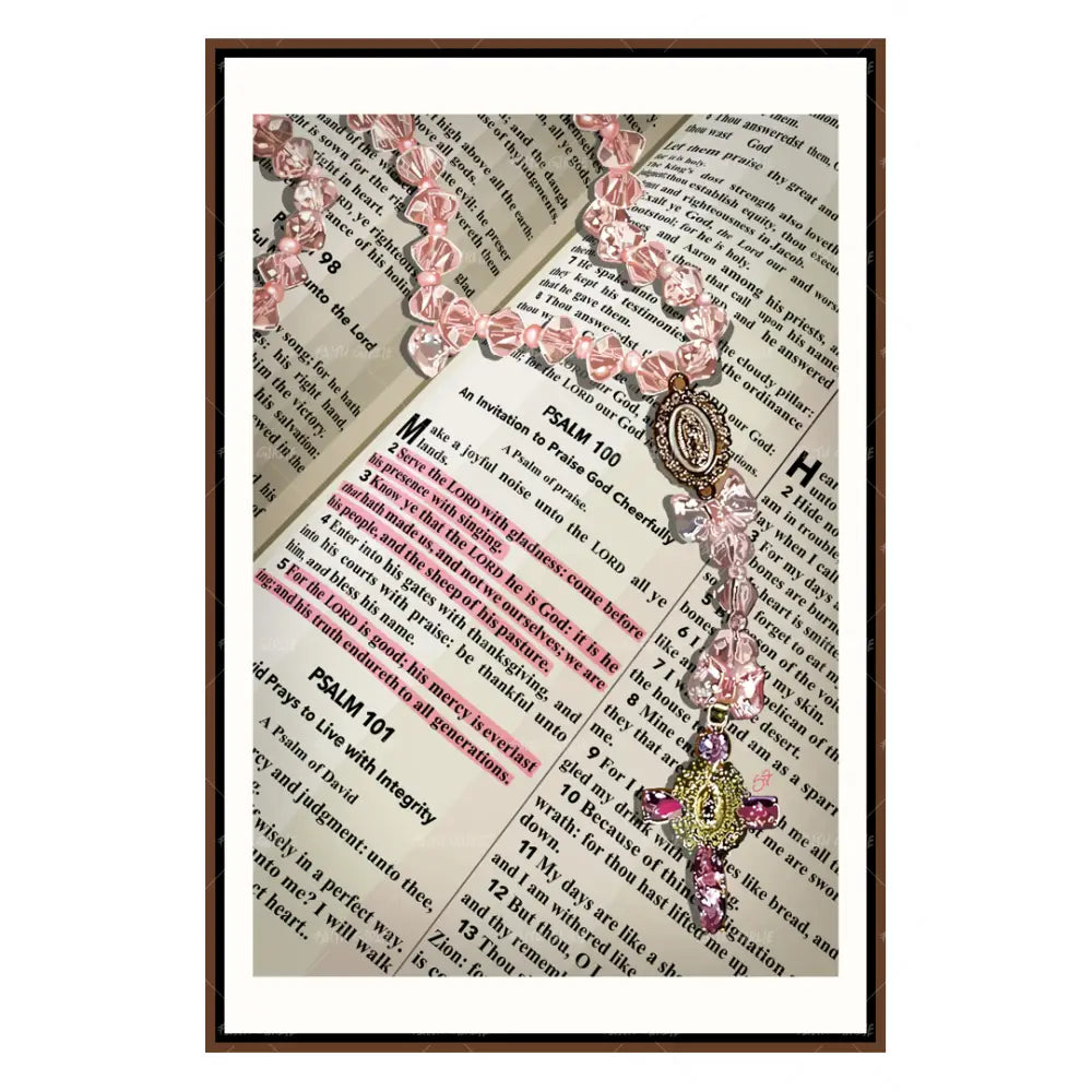 Psalm 100- Bible verse wall art and Christian wall art by Faith Girlie featuring faith-inspired designs, uplifting Scripture, and modern Christian home decor. Perfect for Christian living room decor, bedroom decor, office decor, prayer room decor, and meaningful Christian gifts for women and families.-Faith Girlie
